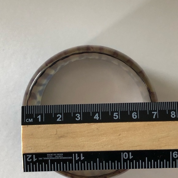 Vintage Lucite Chunky Shimmer Sparkle Painted Bracelet - Picture 7 of 7